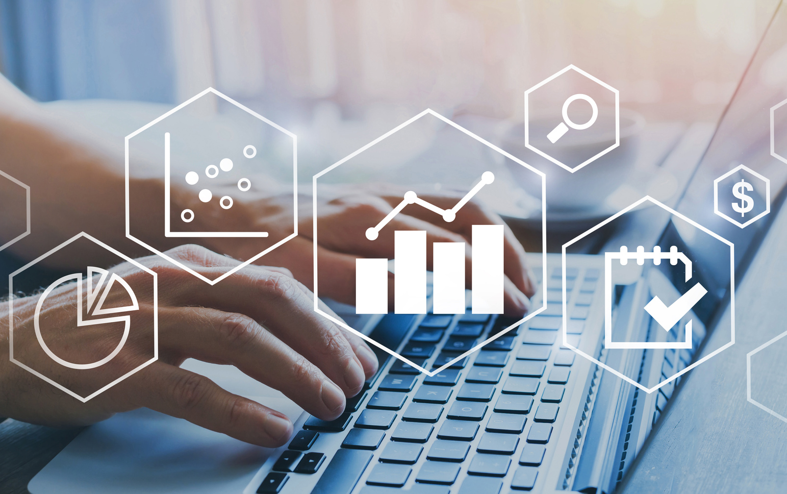 business intelligence BI concept, financial analytics